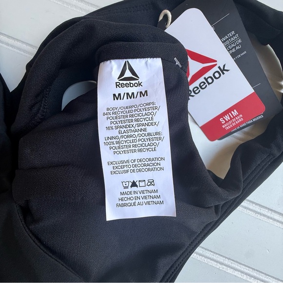 Reebok Women's Logo Bralette Swim Top - Picture 4 of 4